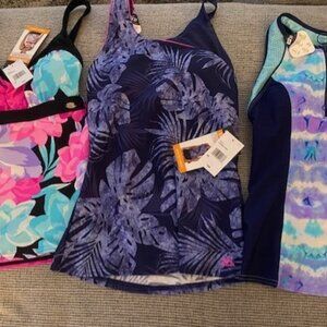 Lot of 3 XS ZeroXposure tankini tops UPF 30+, all NWT